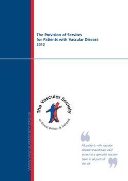 The Provision of Services for Patients with Vascular Disease 2012 - All patients with vascular disease should have 24/7 access to a specialist ...