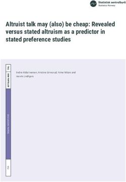 Altruist talk may (also) be cheap: Revealed versus stated altruism as a predictor in stated preference studies - Endre Kildal Iversen, Kristine ...