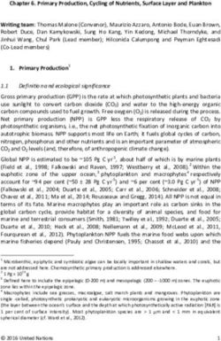 Chapter 6. Primary Production, Cycling of Nutrients, Surface Layer and Plankton Writing team: Thomas Malone (Convenor), Maurizio Azzaro, Antonio ...