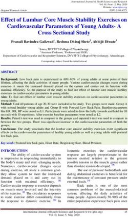 Effect of Lumbar Core Muscle Stability Exercises on Cardiovascular Parameters of Young Adults- A Cross Sectional Study