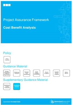 Project Assurance Framework - Cost Benefit Analysis Policy Guidance Material