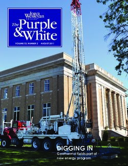DIGGING IN Geothermal fields part of new energy program - VOLUME 53, NUMBER 2 AUGUST 2011 - Iowa Wesleyan University Advancement