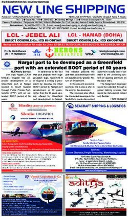 Nargol port to be developed as a Greenfield port with an extended BOOT period of 50 years - GIDB