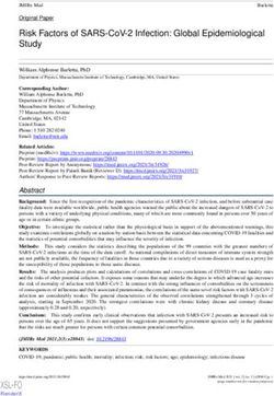 RISK FACTORS OF SARS-COV-2 INFECTION: GLOBAL EPIDEMIOLOGICAL STUDY - XSL FO