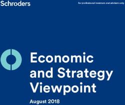 Economic and Strategy Viewpoint - August 2018 - For professional investors and advisers only - Schroders