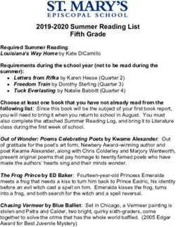 2019-2020 Summer Reading List Fifth Grade - St. Mary's ...