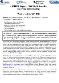 ASPHER Report: COVID-19 Situation Reporting across Europe