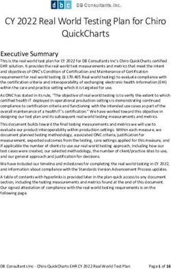 CY 2022 Real World Testing Plan for Chiro QuickCharts - DB Consultants