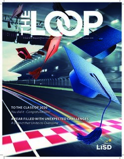 TO THE CLASS OF 2020 You did it - Congratulations! - A YEAR FILLED WITH UNEXPECTED CHALLENGES - Congratulations! A YEAR ...