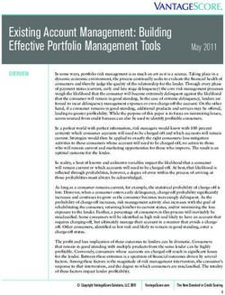 Existing Account Management: Building Effective Portfolio Management Tools