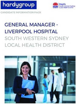GENERAL MANAGER - LIVERPOOL HOSPITAL SOUTH WESTERN SYDNEY LOCAL HEALTH DISTRICT - CANDIDATE INFORMATION PACK - LIVERPOOL HOSPITAL SOUTH ...