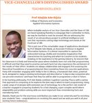 Message from the Director - As we come to the end of - Uj