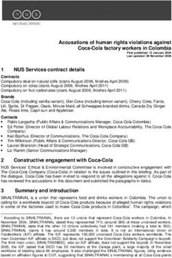 Accusations of human rights violations against Coca-Cola factory workers in Colombia