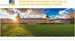 ORIENTATION WEEKS WITER TERM 2021/22: INFOS ON VISA AND RESIDENCE PERMIT