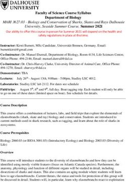 Faculty of Science Course Syllabus Department of Biology