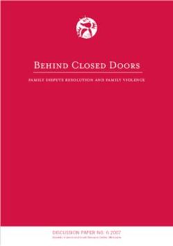 BEHIND CLOSED DOORS FAMILY DISPUTE RESOLUTION AND FAMILY VIOLENCE - DISCUSSION PAPER NO. 6 2007