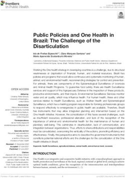 Public Policies and One Health in Brazil: The Challenge of the Disarticulation - Frontiers