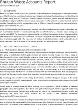 Bhutan Waste Accounts Report - United Nations ESCAP