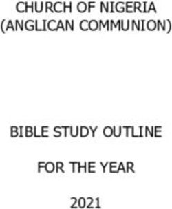 CHURCH OF NIGERIA ANGLICAN COMMUNION BIBLE STUDY OUTLINE FOR THE YEAR 2021 - Church of Nigeria Anglican ...