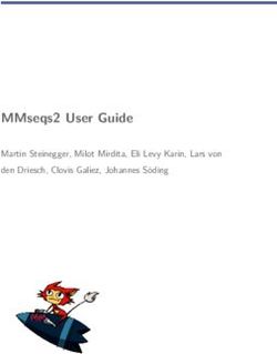 MMseqs2 User Guide Martin Steinegger, Milot Mirdita, Eli Levy Karin, Lars von den Driesch, Clovis Galiez, Johannes Söding