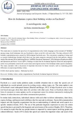 JOURNAL OF LANGUAGE AND LINGUISTIC STUDIES