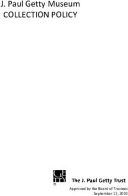 J. Paul Getty Museum COLLECTION POLICY - Approved by the Board of Trustees September 15, 2019