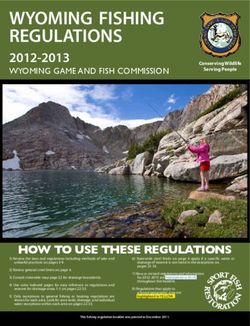 WYOMING FISHING REGULATIONS - 2012-2013 WYOMING GAME AND FISH COMMISSION