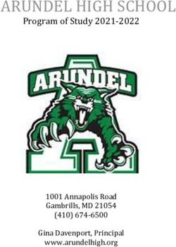 ARUNDEL HIGH SCHOOL Program of Study 2021-2022 - 1001 Annapolis Road Gambrills, MD 21054