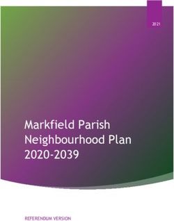 Markfield Parish Neighbourhood Plan 2020-2039 - REFERENDUM VERSION 2021