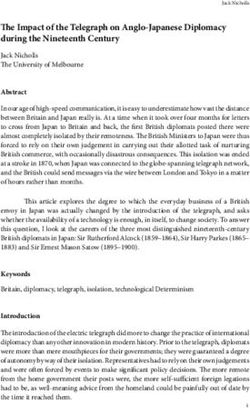 The Impact of the Telegraph on Anglo-Japanese Diplomacy during the Nineteenth Century
