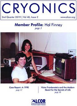 CRYONICS Member Profile: Hal Finney - 2nd Quarter 2019 | Vol 40, Issue 2 - Alcor Life Extension Foundation
