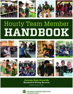 HANDBOOK Hourly Team Member - Colorado State University Residential Dining Services - Colorado State Housing and Dining ...