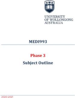 MEDI993 Phase 3 Subject Outline 2020-2021 - UOW