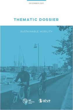 THEMATIC DOSSIER SUSTAINABLE MOBILITY - DECEMBER 2020 - AIVP
