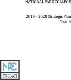 NATIONAL PARK COLLEGE 2015 - 2020 Strategic Plan Year 4