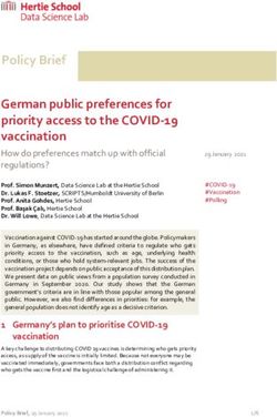 Policy Brief German public preferences for priority access to the COVID-19 vaccination