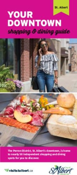 YOUR DOWNTOWN shopping & dining guide - The Perron District, St. Albert's downtown, is home to nearly 50 independent shopping and dining spots for ...