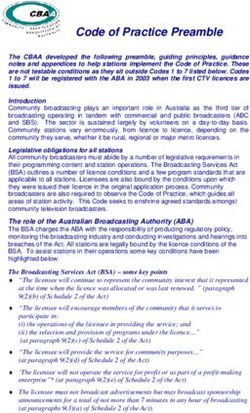 Code of Practice Preamble