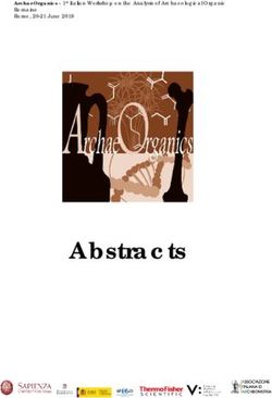 Abstracts - ArchaeOrganics - 1st Italian Workshop on the Analysis of Archaeological Organic Remains Rome, 20-21 June 2019