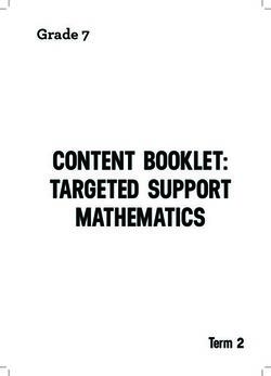 CONTENT BOOKLET: TARGETED SUPPORT MATHEMATICS - Grade 7 - NECT