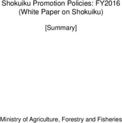 Shokuiku Promotion Policies: FY2016 (White Paper on Shokuiku) Summary - Ministry of Agriculture, Forestry and Fisheries