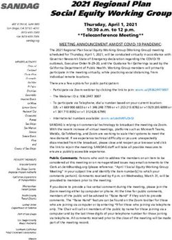 2021 Regional Plan Social Equity Working Group - SANDAG