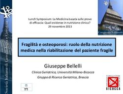 Giuseppe Bellelli Fragilità e osteoporosi: ruolo della nutrizione medica nella riabilitazione del paziente fragile