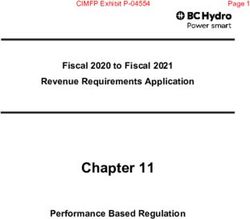 Fiscal 2020 to Fiscal 2021 Revenue Requirements Application - Performance Based Regulation - CIMFP Exhibit P-04554