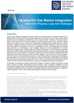 Ukraine-EU Gas Market Integration - Short-Term Progress, Long-Term Challenges - Oxford Institute for ...
