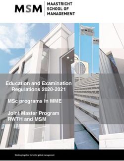 Regulations 2020-2021 - Education and Examination MSc programs in MME Joint Master Program RWTH and MSM