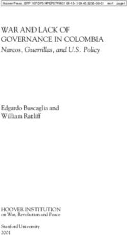 WAR AND LACK OF GOVERNANCE IN COLOMBIA - Narcos, Guerrillas, and U.S. Policy