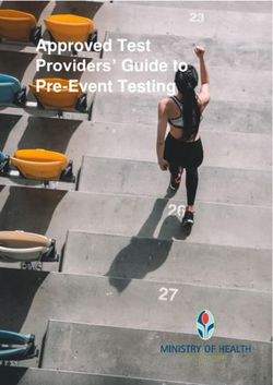 Approved Test Providers' Guide to Pre-Event Testing - MOH