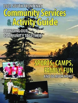 Community Services & Activity Guide - SPORTS, CAMPS, FAMILY, FUN AND SO MUCH MORE! - South Frontenac
