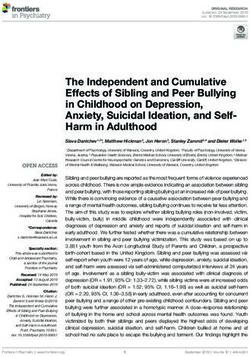 The Independent and Cumulative Effects of Sibling and Peer Bullying in Childhood on Depression, Anxiety, Suicidal Ideation, and Self- Harm in ...